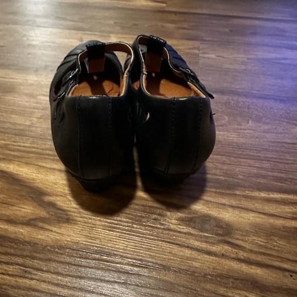 Cobb Hill Leather T-Strap Mary Jane Wedges (Black) – Size 7 - Picture 4 of 7